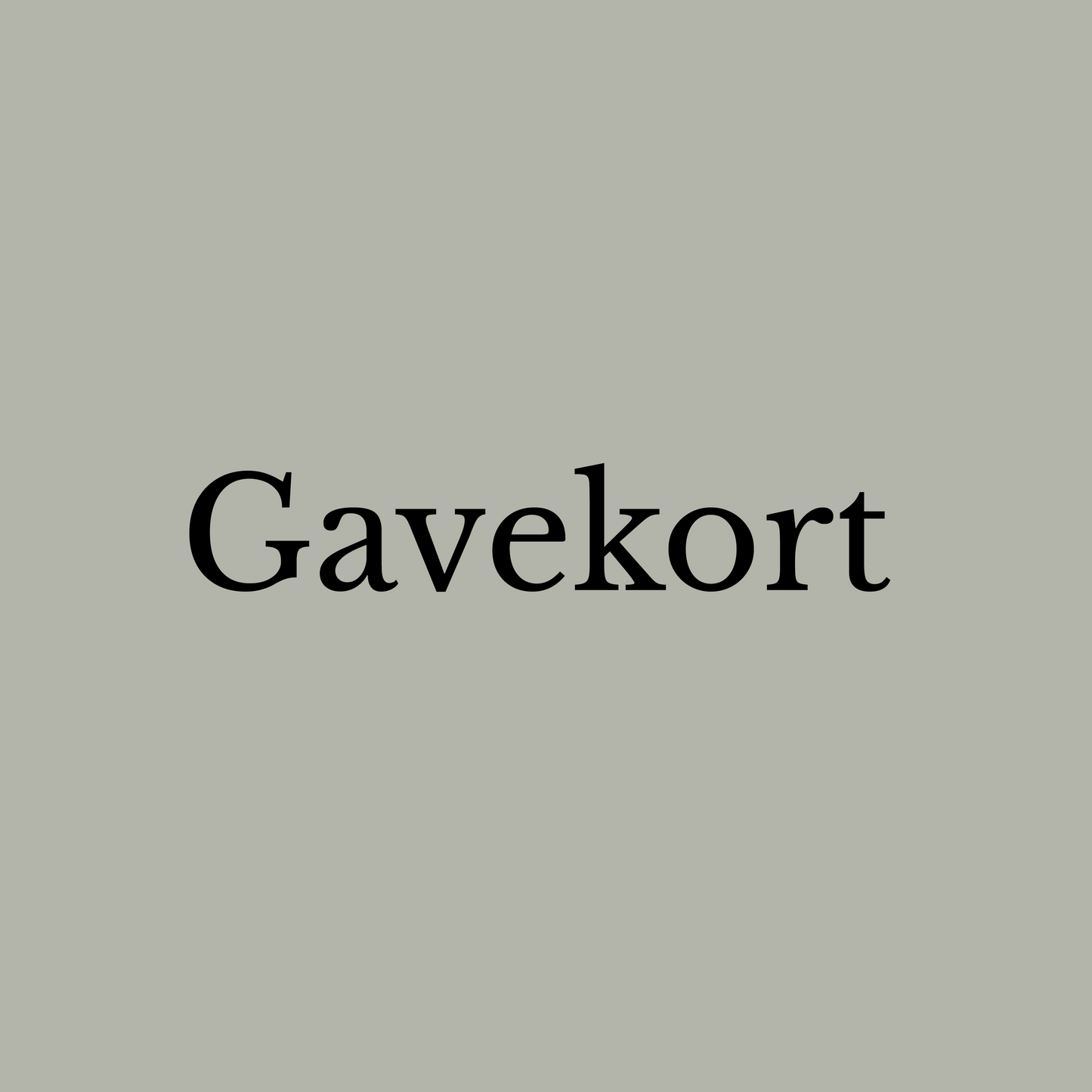 Gavekort